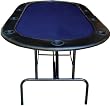 Foldable Texas Hold'em Poker Table with Legs - Blue