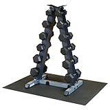 Body Solid GDR44-RFWS Vertical Dumbbell Rack with Rubber Dumbbells