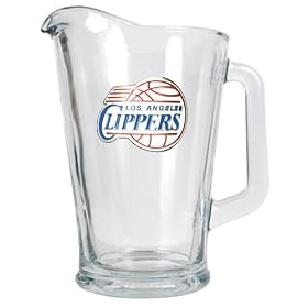 Los Angeles Clippers NBA 60oz Glass Pitcher - Primary Logo by Great American Products