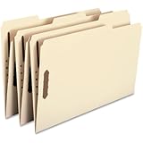 Smead Fastener File Folders, Legal, 2 Fasteners, Reinforced 1/3- Cut Tab, Legal Size, Manila, 50 Per Box (19537)