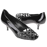 Via Spiga Women's 'Consult' Black Patent Peep-toe Pump (7.5)