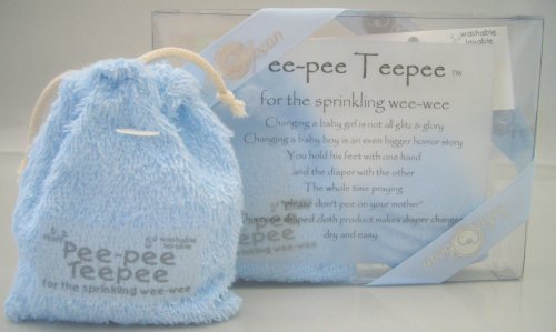 The Peepee Teepee for the Sprinkling WeeWee Blue Terry Cloth Gift Set 10 Pee pee Teepee and comes with Laundry Bag