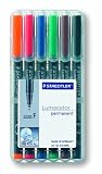 Produkt-Bild: Staedtler 318 WP6 Feinschreiber Universalstift Lumocolor permanent, circa 0.6 mm, 6 Farben