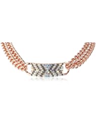 Steve Madden Crystal Identification Choker Necklace, 17"