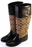 NEW AUTHENTIC COACH CHRISSI SIGNATURE RIDING BOOTS A7179 (Khaki/Chestnut)