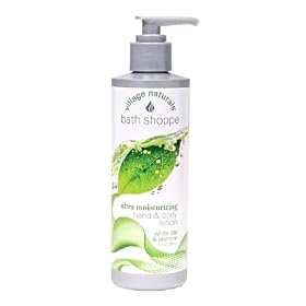Village Naturals Bath Shoppe White Tea & Jasmine Hand & Body Lotion 8 oz