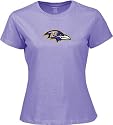 Baltimore Ravens Women's Light Purple Frosted Logo Tee