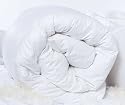 Homescapes Luxury White Goose Feather & Down Duvet - 13.5 Tog Single - 100% Cotton Anti Dust Mite & Down Proof Fabric - Anti allergen - Box Baffle Construction - Washable at Home