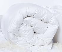 Homescapes Luxury White Goose Feather & Down Duvet - 10.5 Tog  Double - 100% Cotton Anti Dust Mite & Down Proof Fabric  - Anti allergen - Box Baffle Construction - Washable at Home