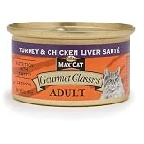 Nutro MAX CAT Turkey and Chicken Liver Saute Gourmet Classics Adult Cat Food, Case of 24