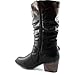 DailyShoes Women's Slouch Mid Calf Ankle Strap Buckle Western-01 Style Cowboy Boots