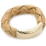 By Boe Chunky Taupe Braided Ring 14k Gold Fill
