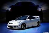 Toyota Celica Poster 24X32 Silver Silhouette