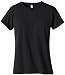 ECOnscious Women's 100% Organic Cotton Short Sleeve Tee (Black, Small)
