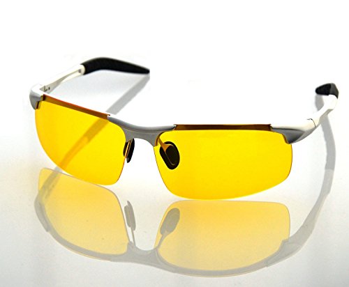 Besgoods Yellow Night Vision Polarized Sunglasses Unbreakable Glasses Driving Fishing Outdoor Sport
