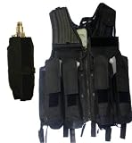 New Rap4 Strikeforce Swat Paintball Vest Black w/ Pouch