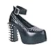 CHEAT 5 Inch Hot Goth Platform Shoe Punk Shoes Studded Rubber Spikes Black Demonia Pleaser CLEARANCE Image