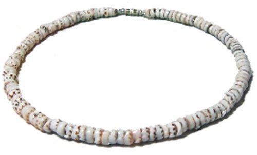 Native Treasure Tiger Puka Shell Necklace Medium Shell 6-7mm (1/4