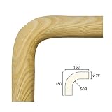 内装用木製丸手すり 丸棒 φ38mm用90°コーナー NM-101