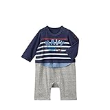 mikihouse Double_B(ミキハウスダブルB)マリンボーダー カバーオール 80cm,紺