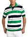 Nautica Men's Short Sleeve Pique Stripe Polo Shirt, Parrot Green, 2X