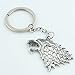 Beauty Clubs Thrones House Stark Head 3D Metal Keyring Keychain Silver Color