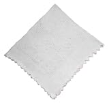 Crochet cotton christening shawl in white