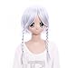 Wig Cute Pigtail Touhou Project Izayoi Sakuya Long Light Purple Pigtail Braid Cosplay Wig