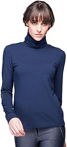 Asmar Equestrian Luxe Bamboo Turtleneck Midnight Navy Large