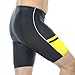 Mens Coolflo 8 Panel Cycling Shorts - Black/Yellow - Lrg