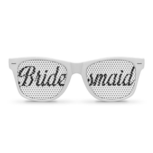 BRIDESMAID White Retro Party Sunglasses
