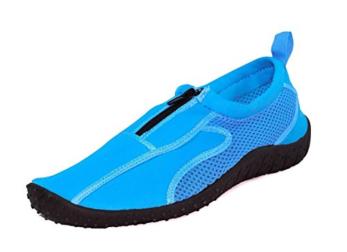 Rockin Footwear Women's Rubber Aqua Neon Water Shoes