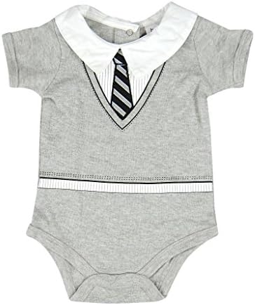 Hope Balloon Baby Boy's 2 Piece Sweater & Tie Creeper With Matching Socks 0-3 Months Grey