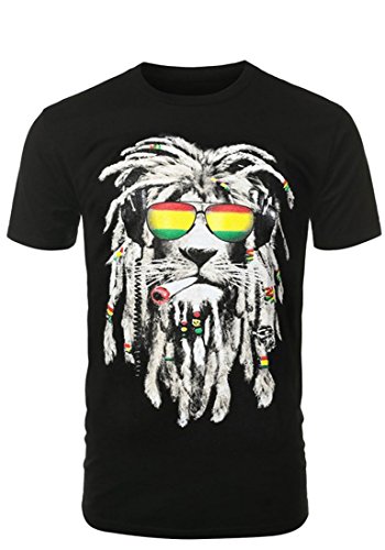 URBANCREWS Mens Hipster Hip Hop Graphic Print Crewneck T-shirt