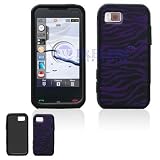 Samsung Eternity A867 Purple/Black Zebra Laser Cut Silicon Skin Case