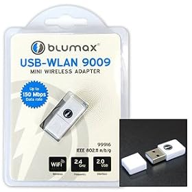 Blumax IEEE Wifi Mini Wireless Adaptor 802.11N 150Mbps Fast Wireless Nano USB Adapter WLAN for Windows 7,Windows XP, Vista, Apple Mac 10.4, 10.5, Linux Ubuntu 8.04