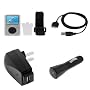 Durable Flexible Soft Clear Silicone Skin Case with Belt Clip and Armband + USB Car + USB Home Travel Charger + USB Data Cable for Sandisk Sansa Fuze