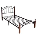 Sam Twin Bed - Black/ Mahogany/ Gold
