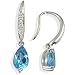 Goldmaid Damen-Ohrringe 585 Wei�gold 2 Blautopas 8 Diamanten 0,04ct Fa O2754WG