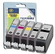 CLI-521 / PGI-520 5 stampante compatibile cartucce d'inchiostro per l'uso con Canon Pixma iP3600 iP4600 IP4700 MP540 MP550 MP560 MP620 MP630 MP640 MP980 MP990 MX860 MX870 - Ciano / Magenta / Giallo / Nero / Grande Nero - Con Chip