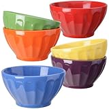 Signature Housewares Fluted Bowls, Assorted, Set of 6