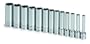 SK 1312 13-Piece 1/4-Inch Drive 6 Point Deep Metric Socket Set
