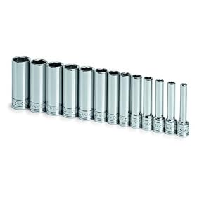 SK 1312 13-Piece 1/4-Inch Drive 6 Point Deep Metric Socket Set