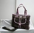 Diaper Tote Bag Brown/Pink