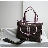 Diaper Tote Bag Brown Pink by Nicolas
