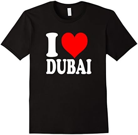 Men's I Love Dubai Tshirt Medium Black