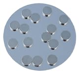 15 extra starke Magnete 10x2 mm - Lieferung MIT der abgebildeten Metallplatte