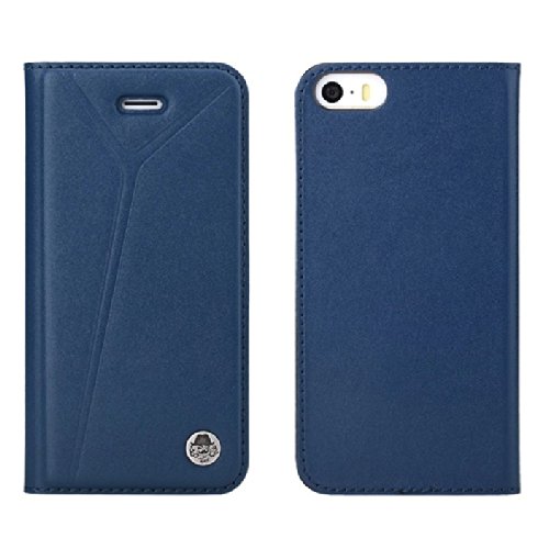 Moon Monkey High Grade Luxury Radiation Protection Function Folio Case Stand Function for Samsung Galaxy S5 (MM343) (Blue)