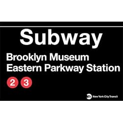 Brooklyn Museum Eastern Parkway Station Metal Subway Sign