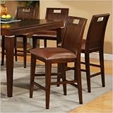 Lusaka Counter Height Dining Chair in Multi-Step Rich Cherry [Set of 2]